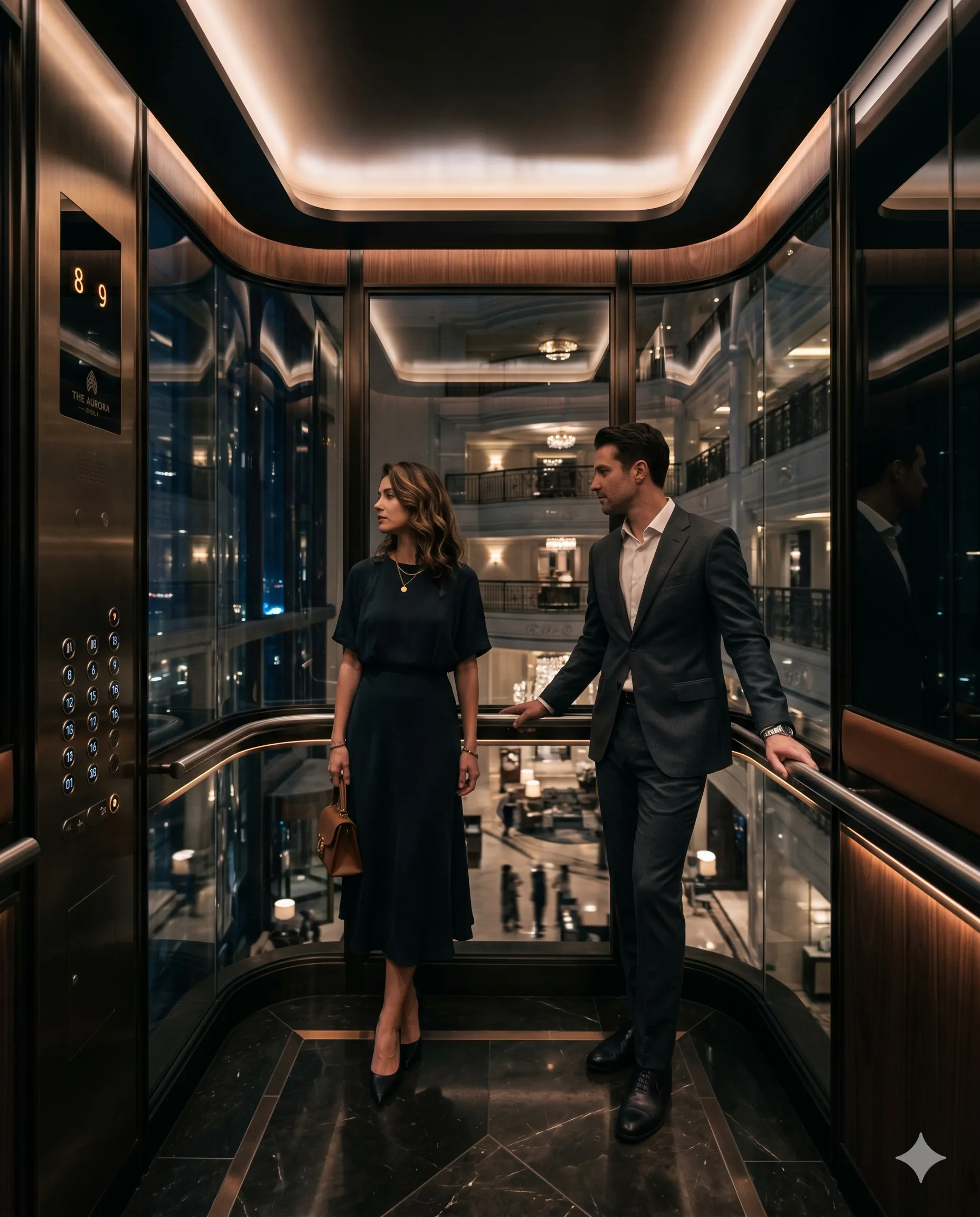 Quiet and smooth glass elevator passenger comfort